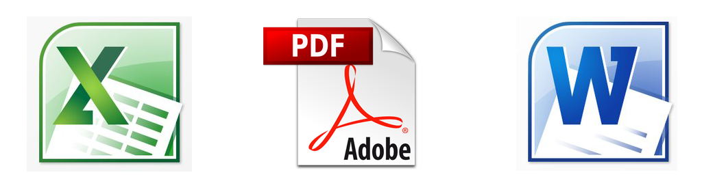 logo PDF Word Excel