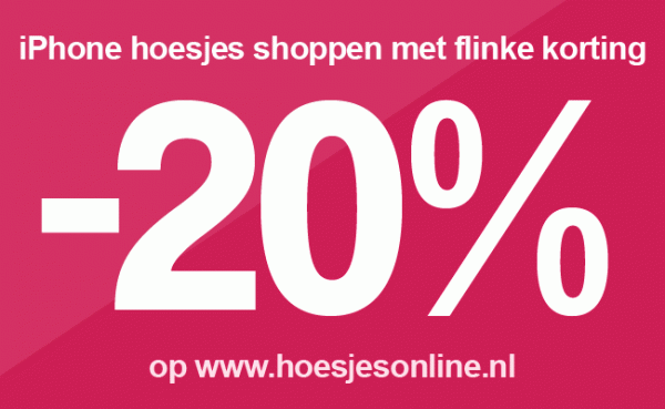 iPhone hoesjes shoppen met flinke korting -20% op www.hoesjesonline.nl